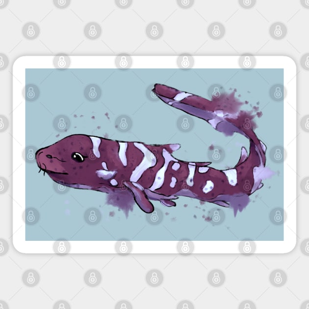 Cute baby - zebra shark Magnet by Antiope